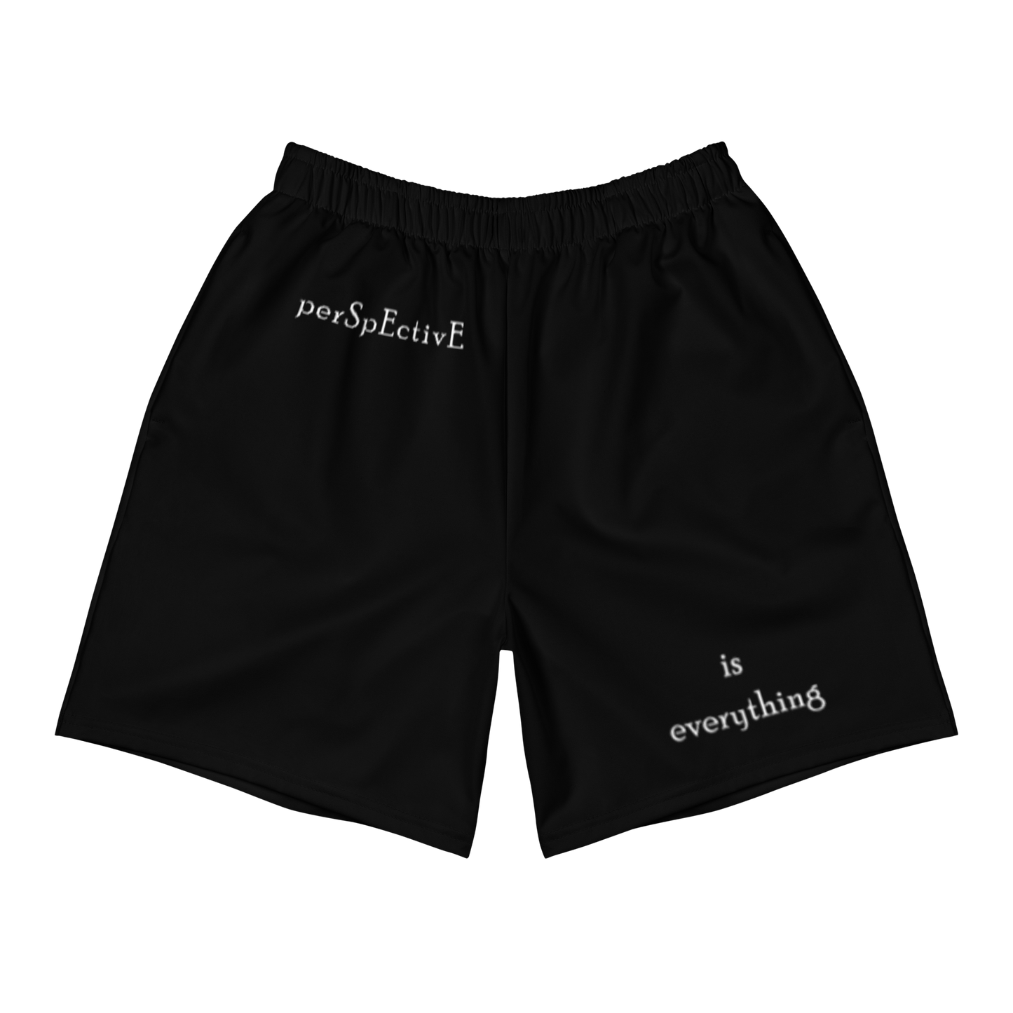 "is Everything" Men's Athletic Long Shorts (Black)