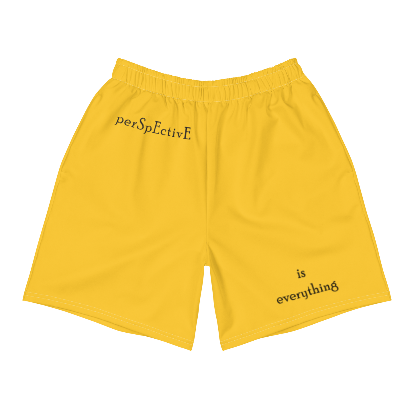 "is Everything" Men's Athletic Long Shorts (Yellow)