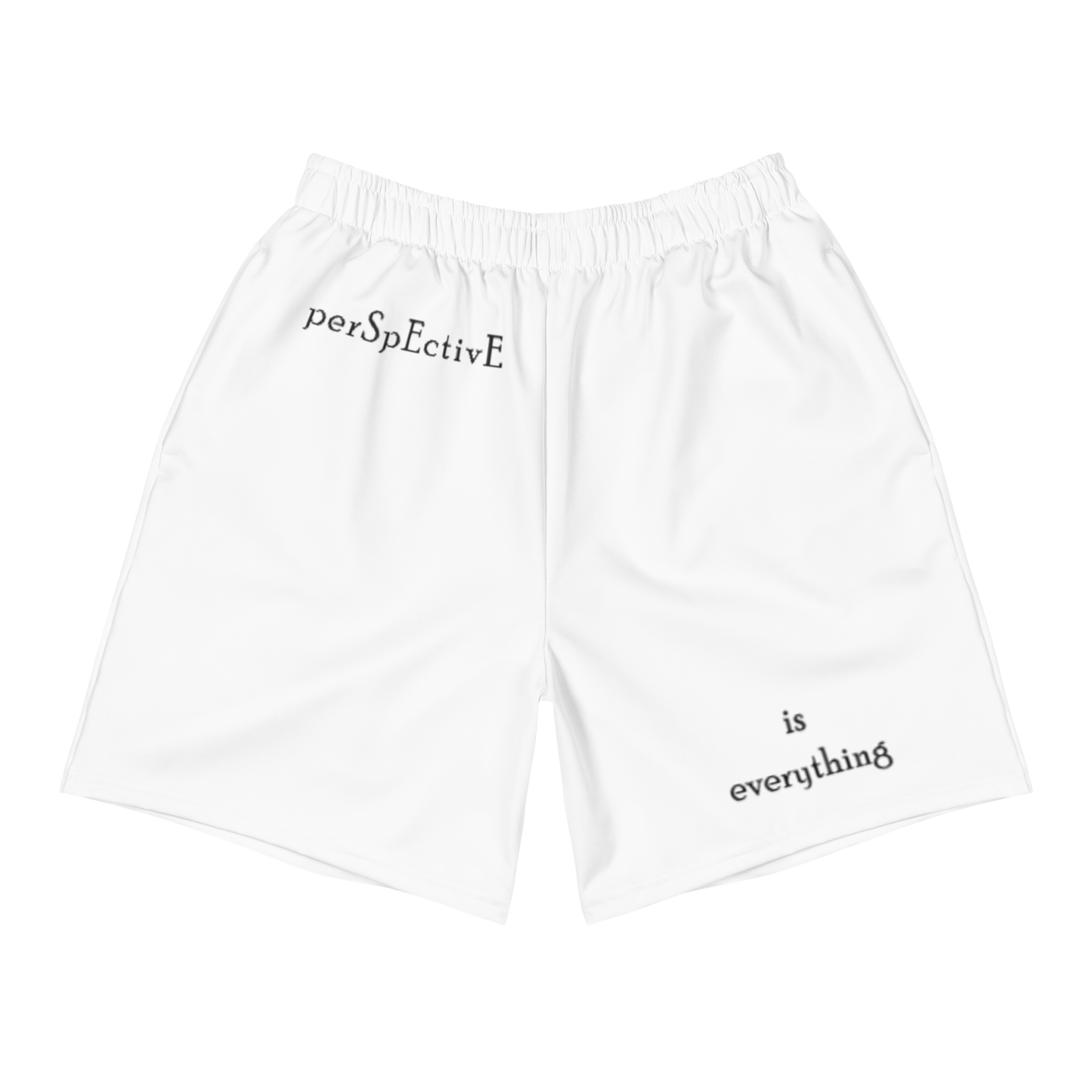 "is Everything" Men's Athletic Long Shorts (White)