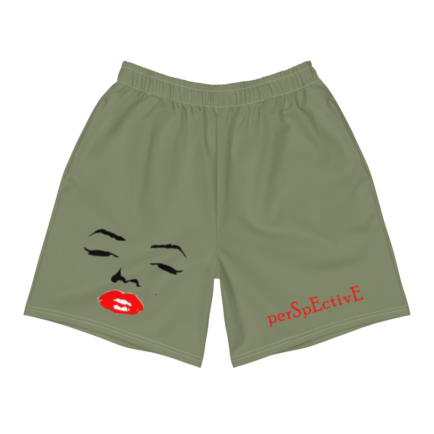 Marilyn Men's Athletic Shorts (Military Green)