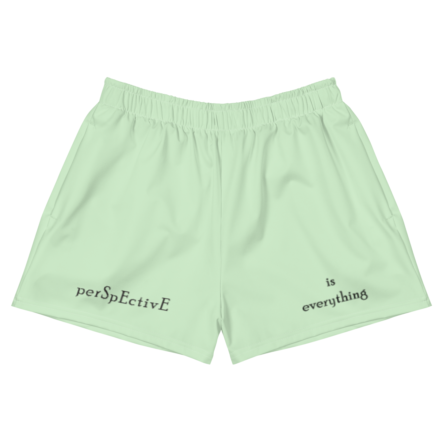 "is Everything" Women's Athletic Short Shorts (Green)