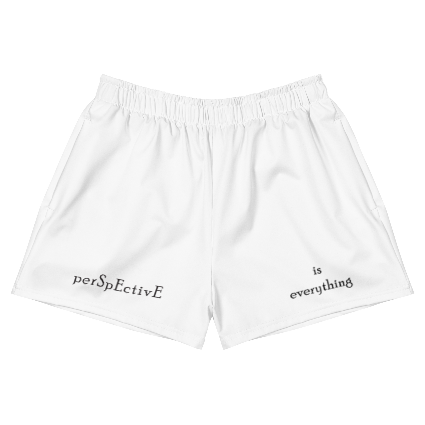 "is Everything" Women's Athletic Short Shorts (White)