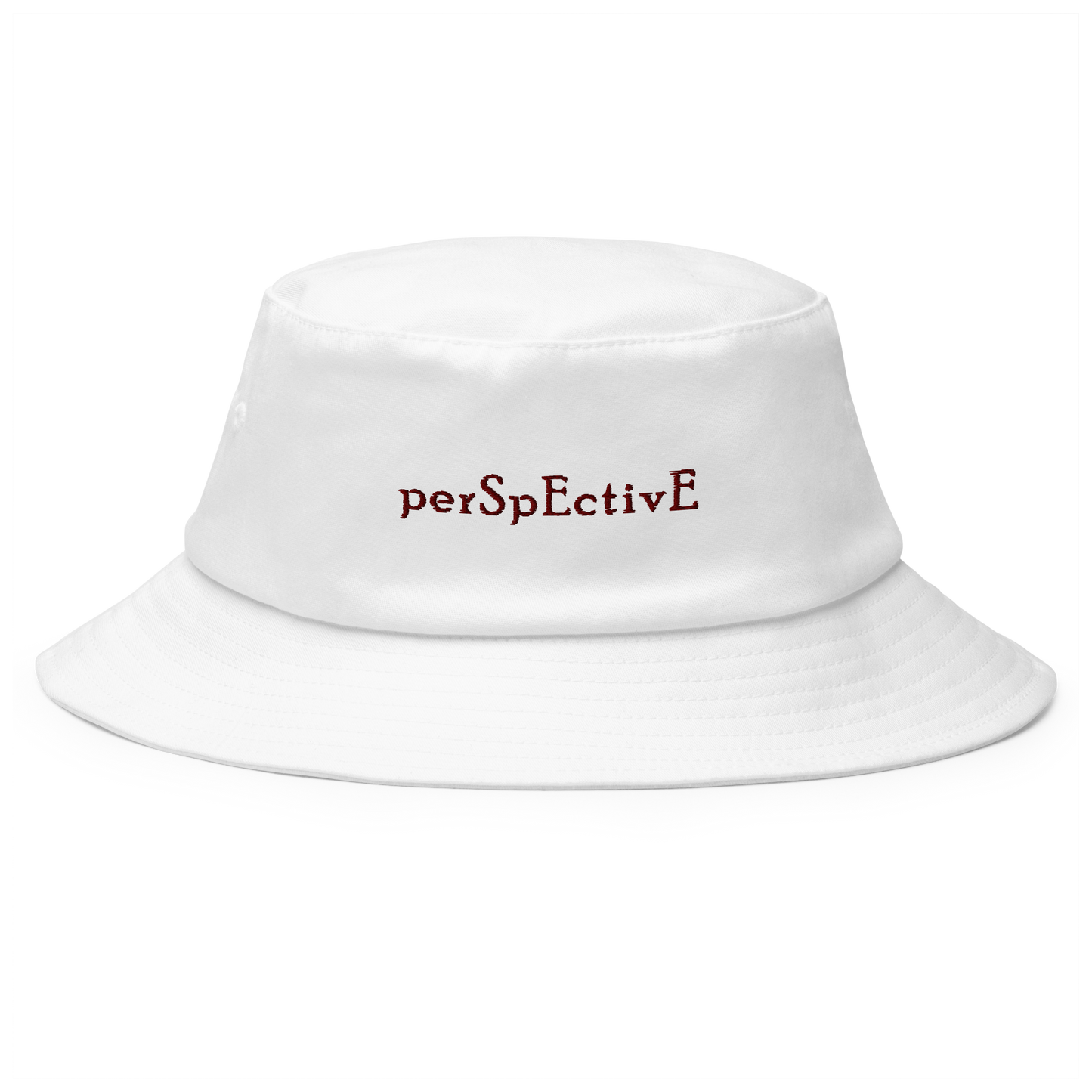 Old School Bucket Hat (Maroon Thread)