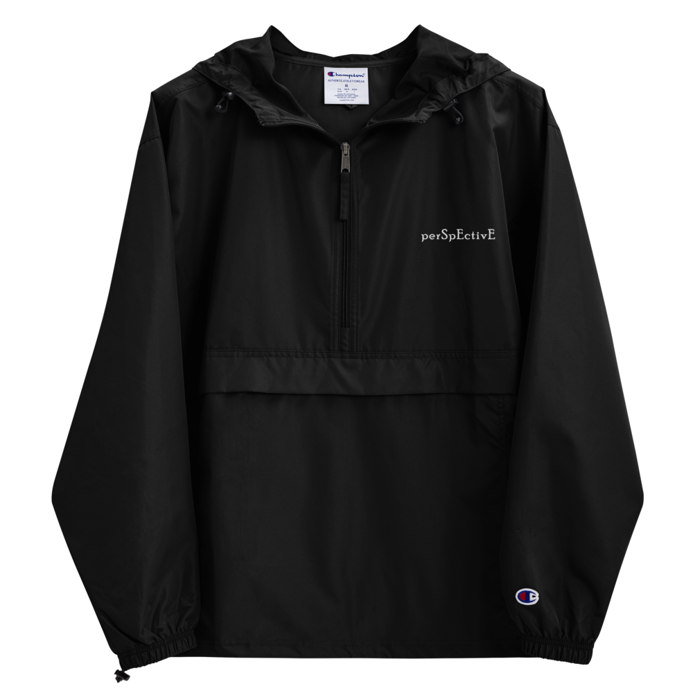 Embroidered Champion Packable Jacket (White Thread)