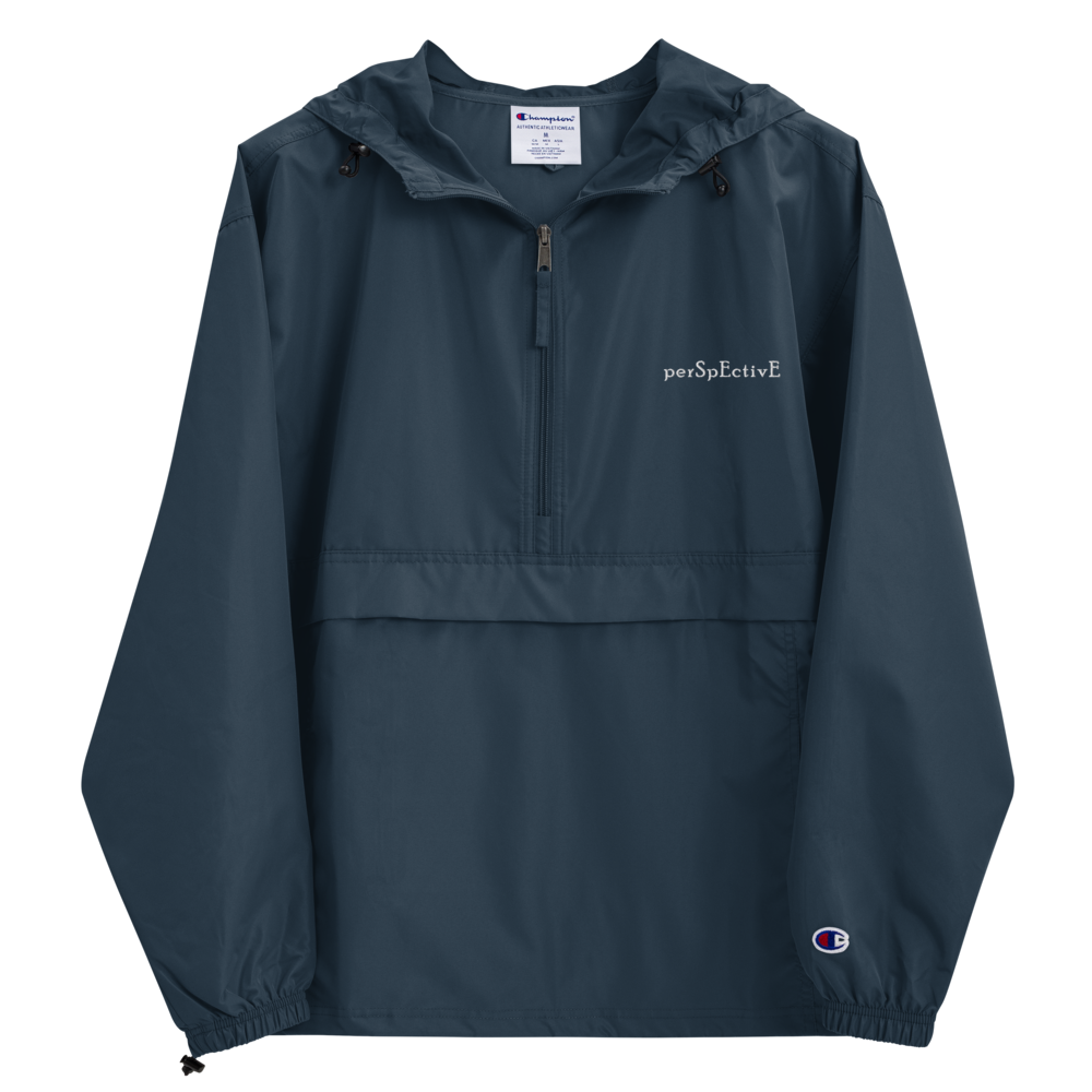 Embroidered Champion Packable Jacket (White Thread)