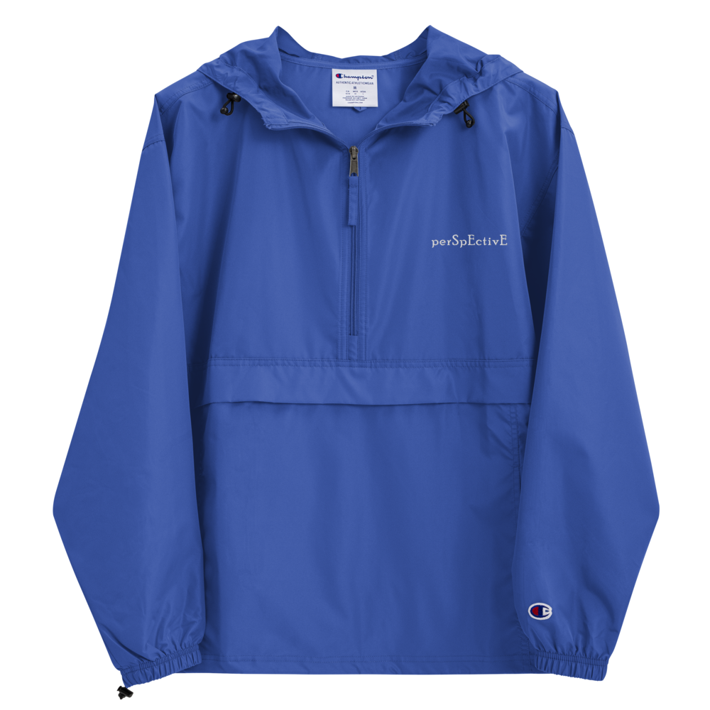 Embroidered Champion Packable Jacket (White Thread)