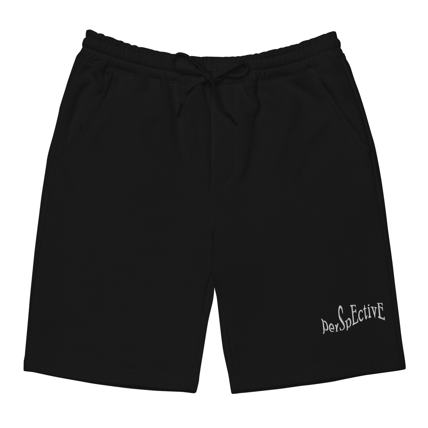 Wave Men's Embroidered Fleece Shorts (White Thread)