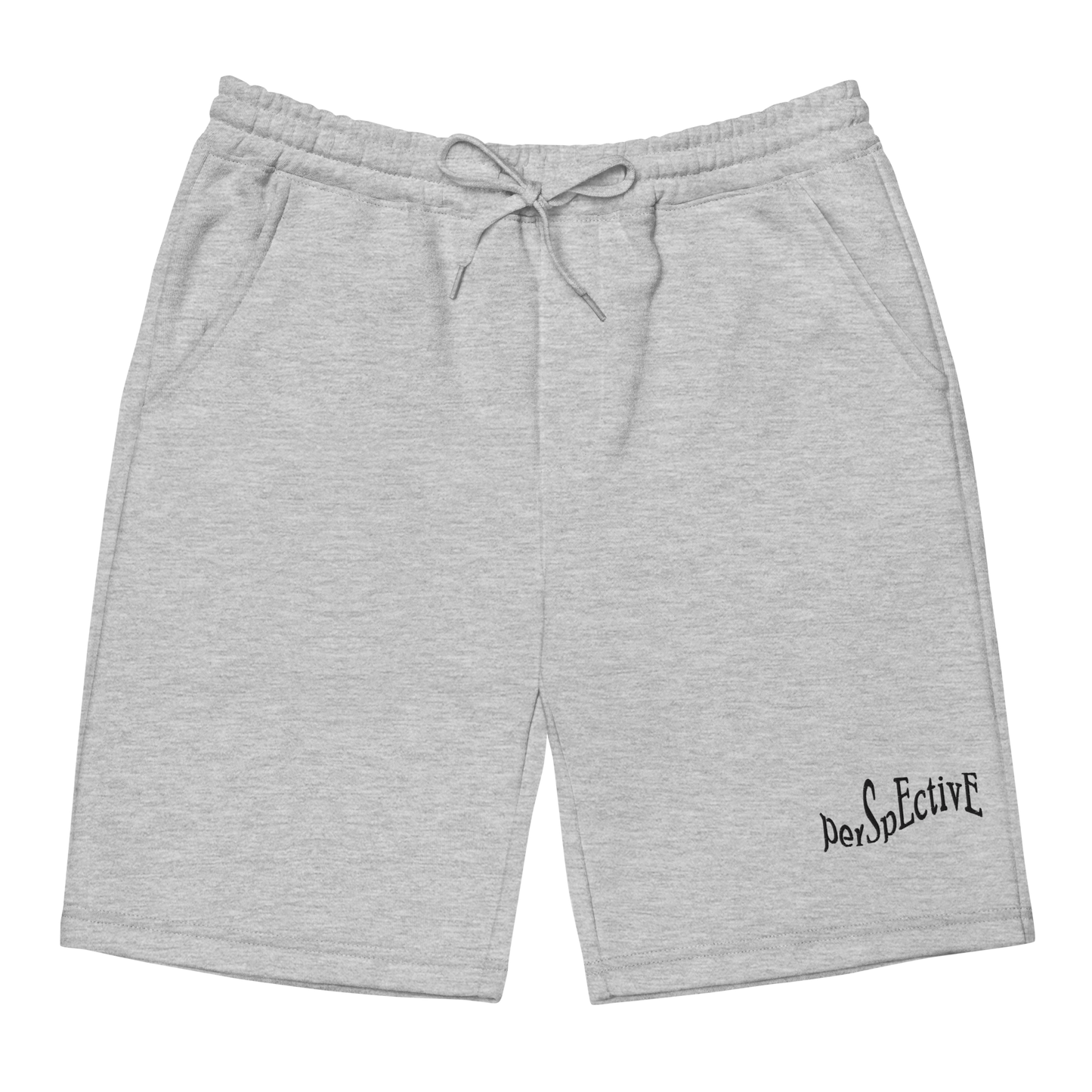Wave Men's Embroidered Fleece Shorts (Black Thread)