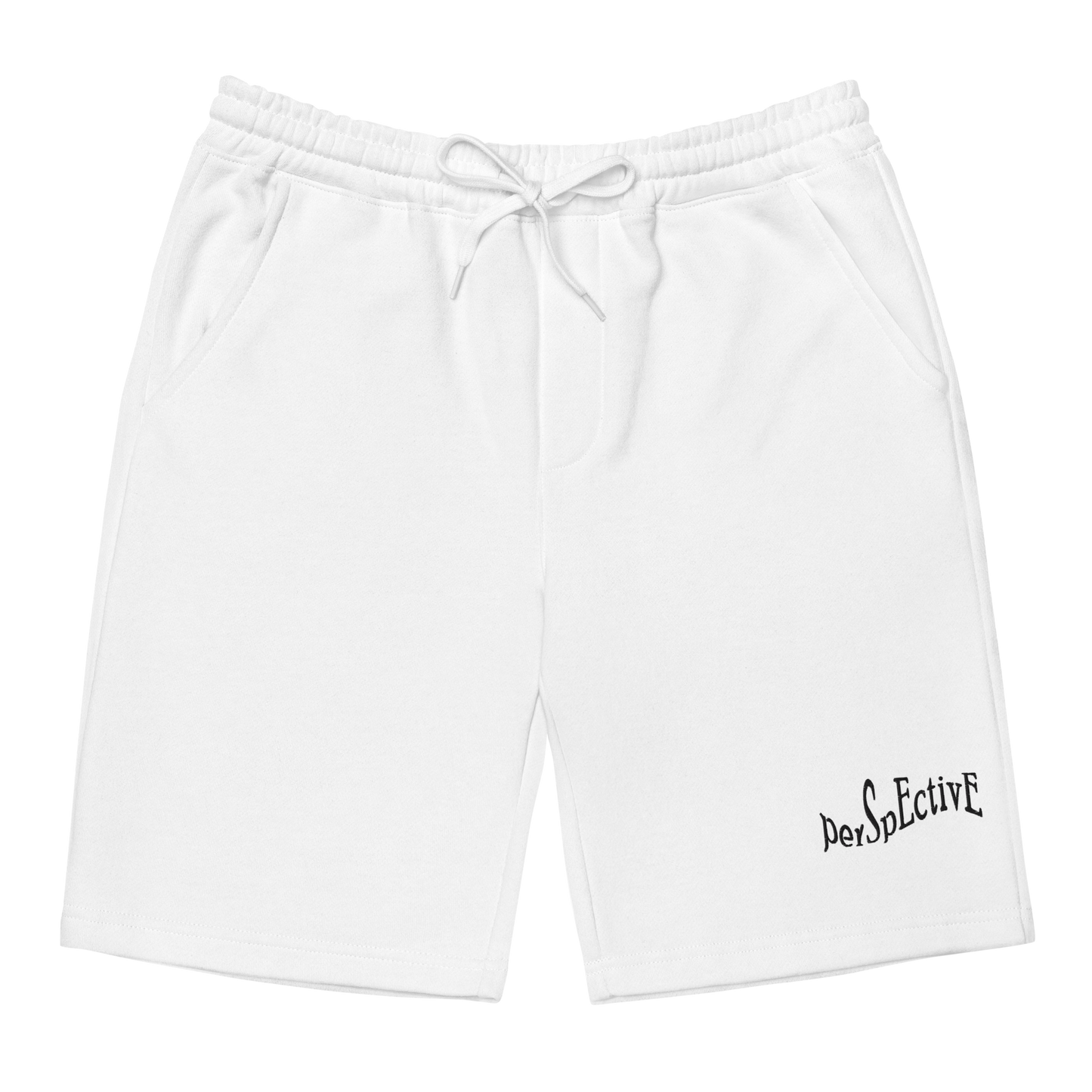 Wave Men's Embroidered Fleece Shorts (Black Thread)