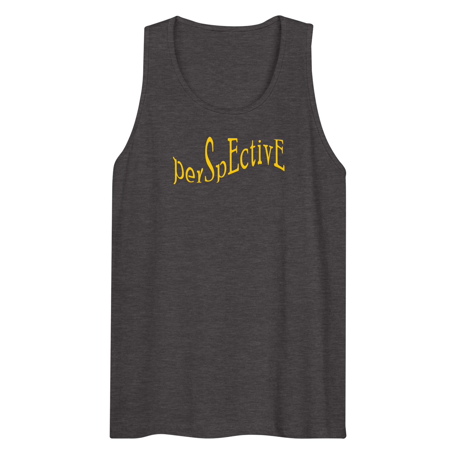 Wave Men's Premium Tank Top (Yellow Print)