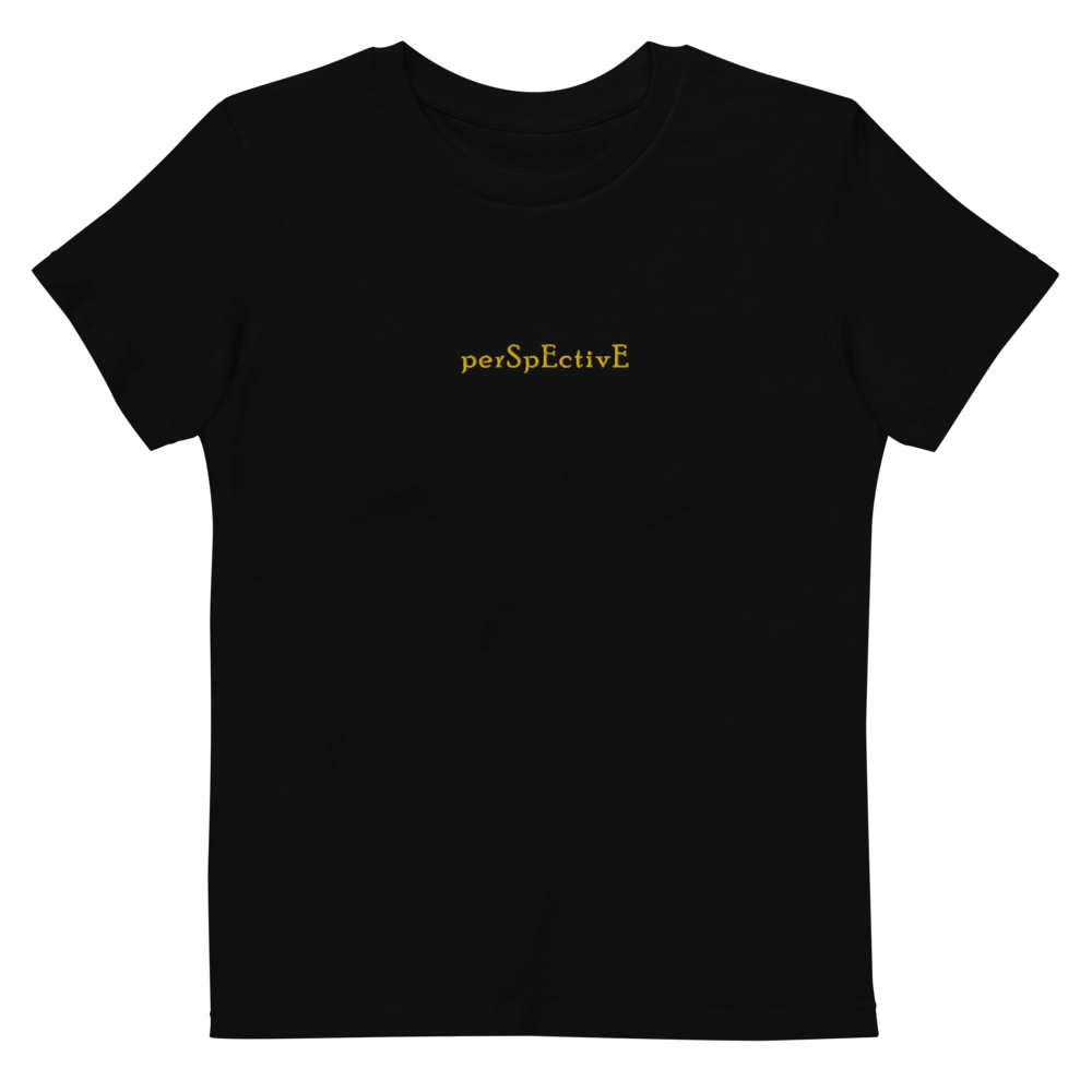 Kid's Embroidered Organic Cotton T-Shirt (Yellow Thread)