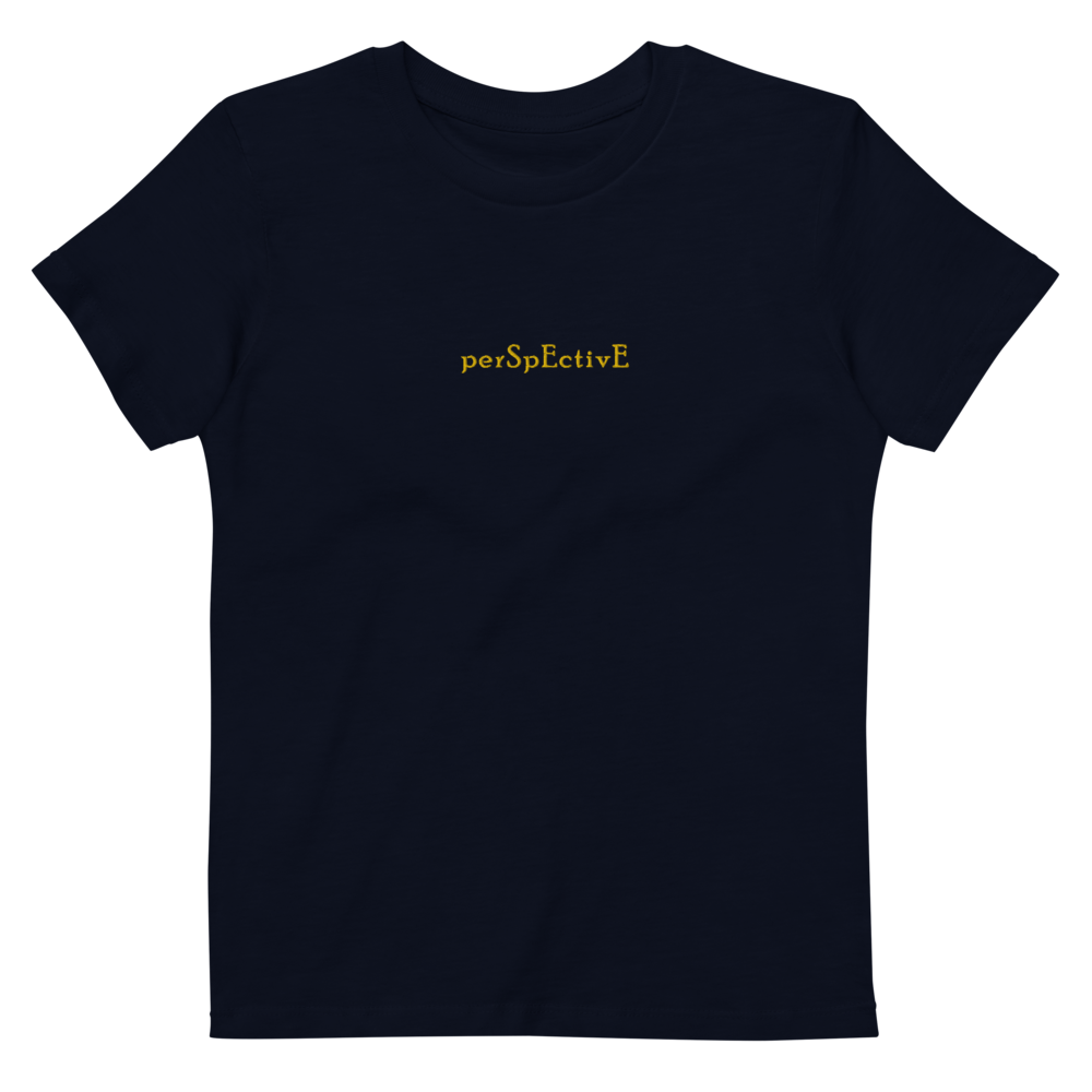 Kid's Embroidered Organic Cotton T-Shirt (Yellow Thread)