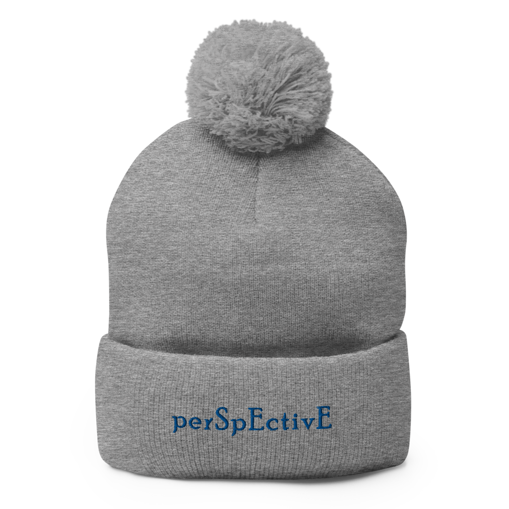 Pom-Pom Beanie (Blue Thread)