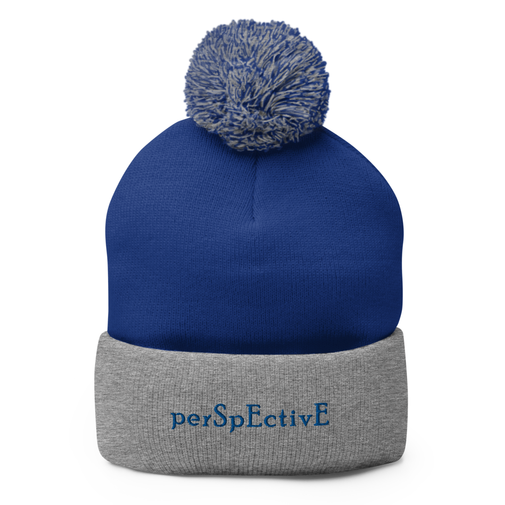 Pom-Pom Beanie (Blue Thread)
