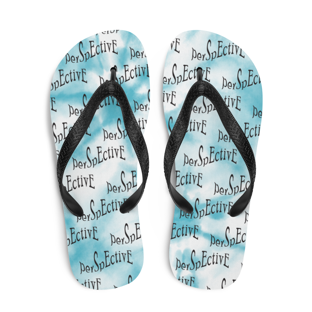 Wave Flip-Flops (Blue Tie-Dye)