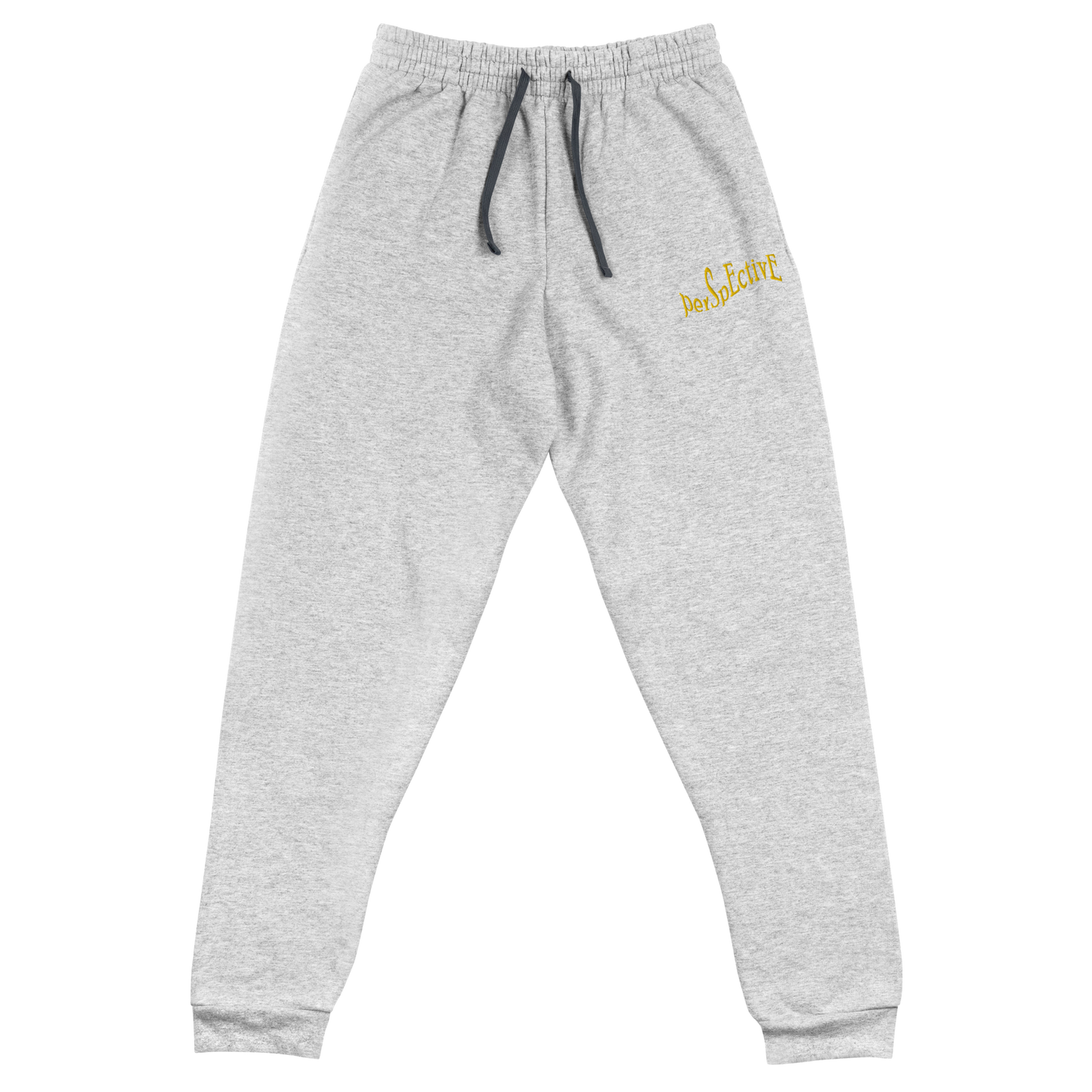 Wave Embroidered Unisex Joggers (Yellow Thread)
