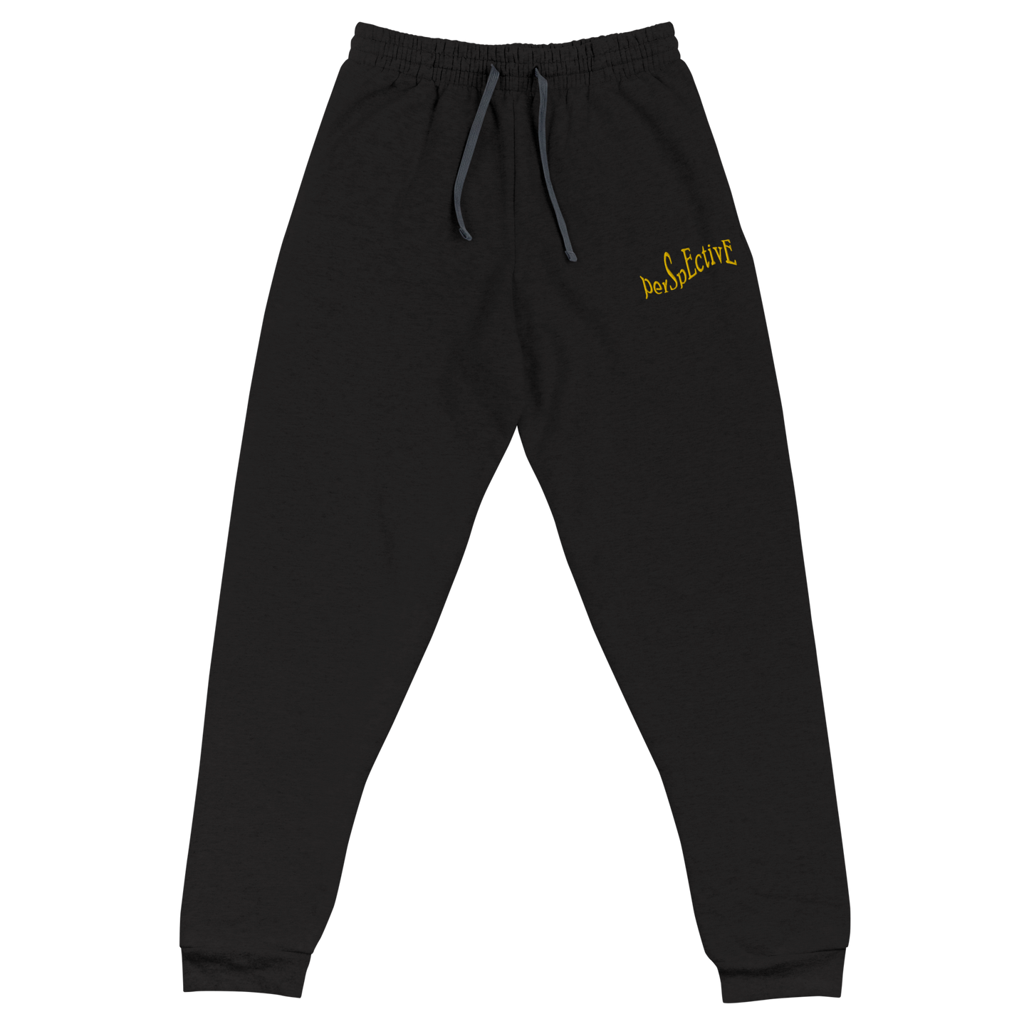 Wave Embroidered Unisex Joggers (Yellow Thread)
