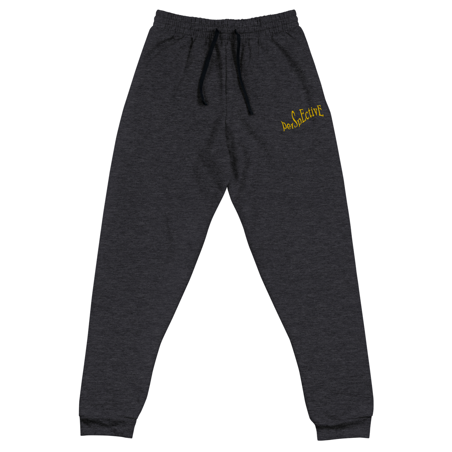 Wave Embroidered Unisex Joggers (Yellow Thread)