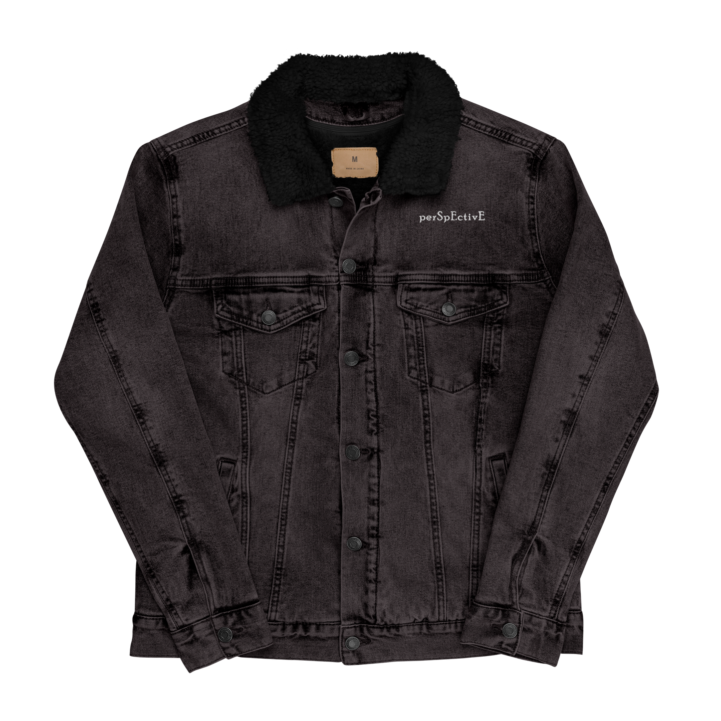 Denim Sherpa Jacket (White Thread)