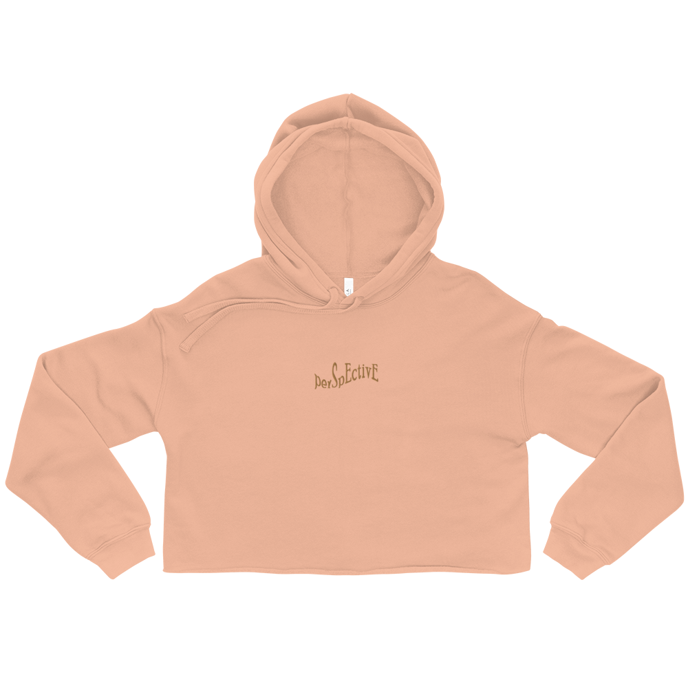 Wave Women's Crop Hoodie (Old Gold Thread)