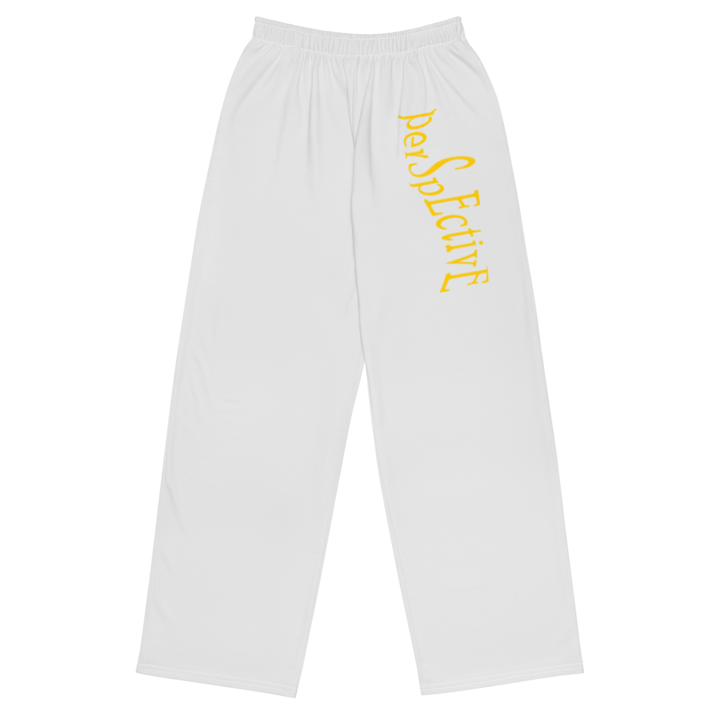 Wave Unisex Wide-Leg Pants (White)