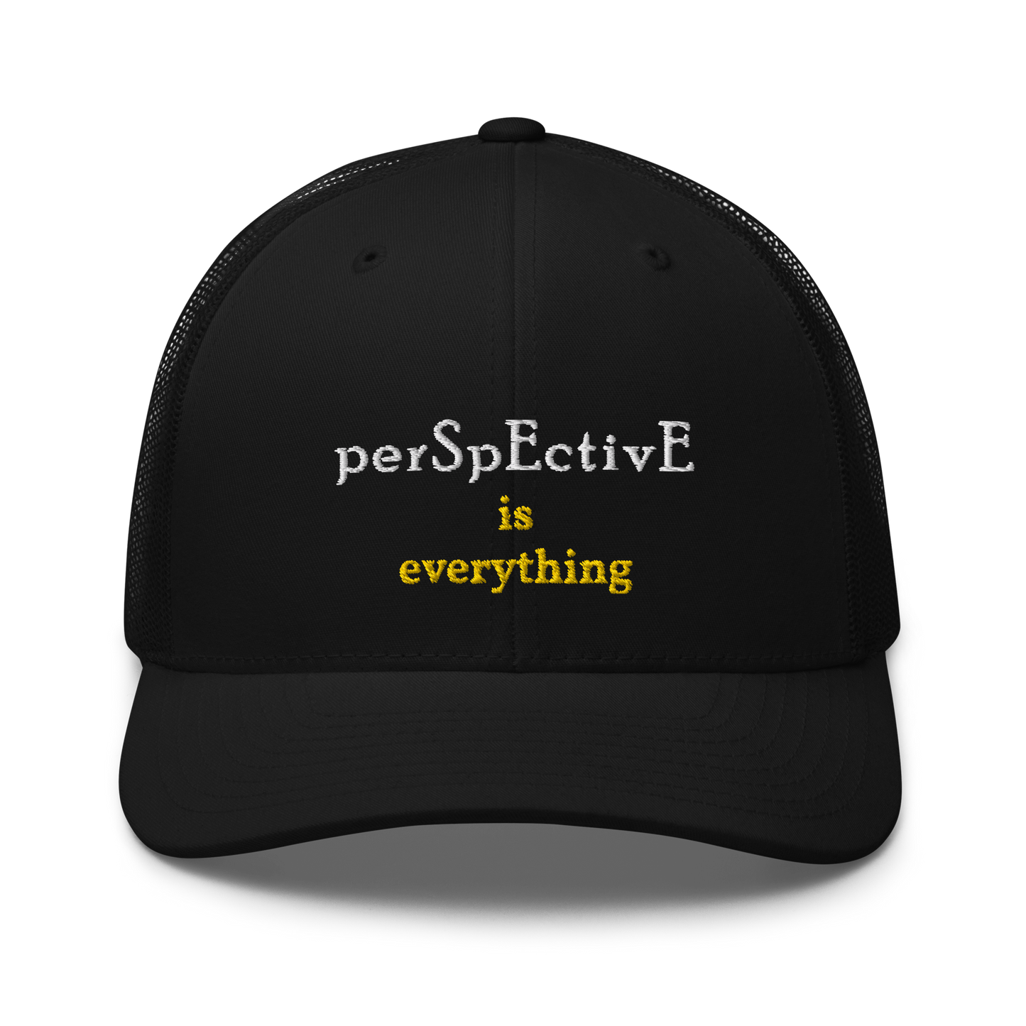 "is Everything" Trucker (White/Yellow Thread)