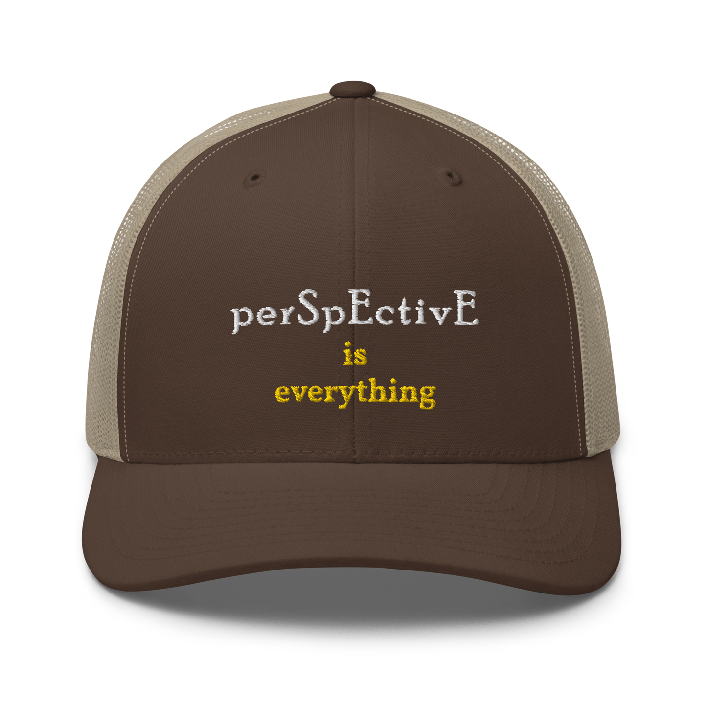 "is Everything" Trucker (White/Yellow Thread)